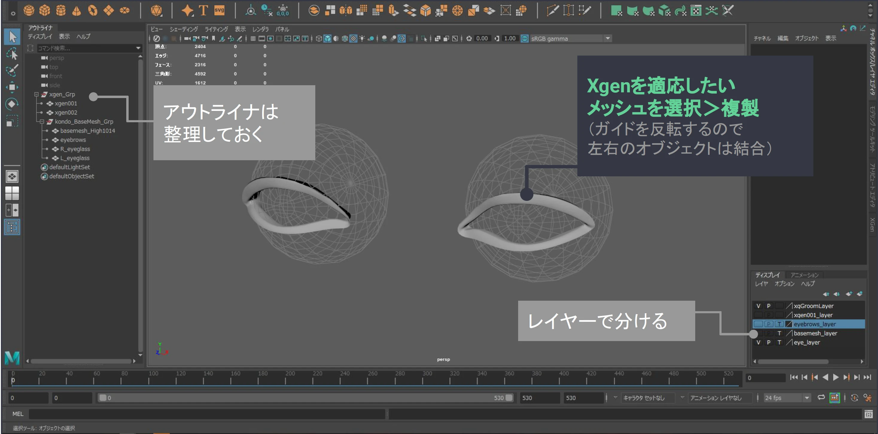 XGen起動前の準備